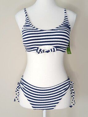 NWT La Vie En Rose Striped Bikini Size Small